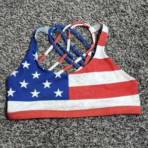 Born Primitive flag sports bra